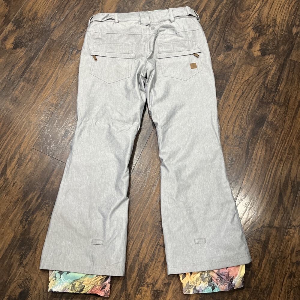 ROXY 10k Slim Fit Ski Pants Waterproof Snow‎ Sport Snowboard Women Gray Size XL - Picture 8 of 8